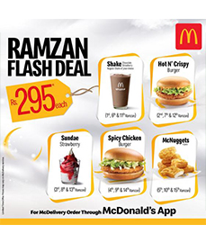 McDonald's Daily Ramzan iftaar & Sehri Treats! Rs.295image-877