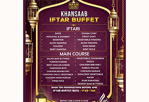 Khansaab Iftar Buffet For Adults Rs.1749image-375