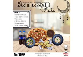 Papi's Pizza Ramazan Fiesta Deal 1 For Rs.1199image-948