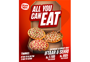 Pizza Max Iftari "All You Can Eat" Deal Just Rs.1195, Sehri Just Rs.995image-950