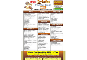 Ziafat Iftar Cum Dinner Buffet For Rs.2950image-108