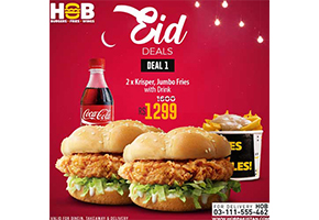 HOB - House Of Burgers Eid Deal 1 For Rs.1299image-999