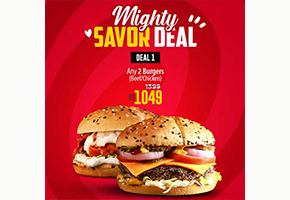 HOB - House Of Burgers Mighty Savor Deal 1 For Rs.1049image-1016