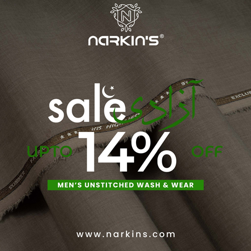 14% Off on Narkin's Men's Clothing this Independence Day!image-709