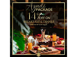 Azaadi Package By Hotel Mehran 14% off on Dinner and Breakfastimage-481