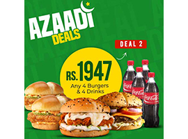 HOB - House Of Burgers Azadi Deal 2 For Rs.1947/-image-1089