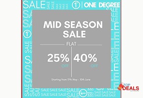 <span>
                                <span style="text-decoration: line-through; opacity: 0.8; ">rs 0</span>
                                <strong> rs 40</strong>
                            </span> one degree mid season sale! flat 40% off for shopping - shoes