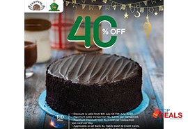 40% off 40% discount on pie in the sky with bank al habib for food - bakery