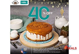 40% off 40% discount on pie in the sky with hbl for food - bakery