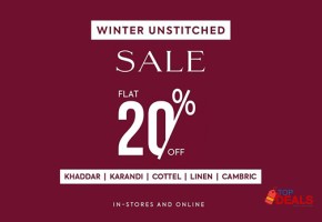 Flat 20%  zeen's winter unstitched sale! flat 20% off for clothes - women dress