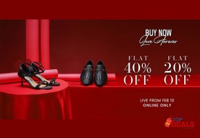 Flat 40%  valentine's day sale! at logo shoes flat 20% & 40% off for shoes - women