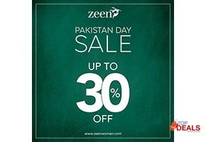 Upto 30% zeen pakistan day sale! upto 30% off for clothes - women dress