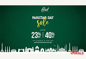 Upto 40% hint the pakistan day sale upto 23% & 40% off for clothes - women dress