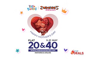 Flat 40%  zubaidas online mother's day sale up to 40% off for shopping - accessories