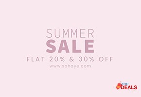 <span>
                                <span style="text-decoration: line-through; opacity: 0.8; ">rs 0</span>
                                <strong> rs 30</strong>
                            </span> sohaye summer sale flat 20% & 30% off for clothes - women dress
