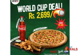 Rs 2699 14th street pizza co. world cup deal for rs.2699/- for food - pizza