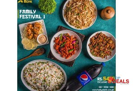 Rs 5499 funky monk family festival deal 1 for rs.5499/- for food - asian, pakistani