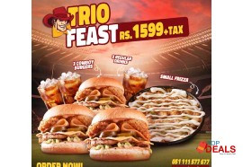 Rs 1599 ranchers trio feast for rs.1599/- +tax for hospitality - restaurants