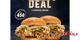 Toronto Burger Midnight Deal 1 For Rs.450 