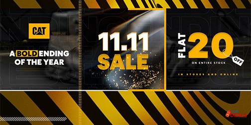 CAT Footwear 11.11 Sale! Flat 20% Off On All Product 