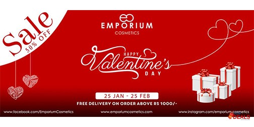 Valentine's Day Sale at Emporium Cosmetics! Save up to 50% 