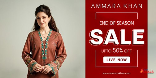 AMMARA KHAN End Of Season Sale Upto 50% Off 