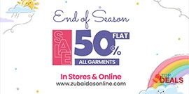 Zubaidas Online End Of Season Sale Flat 50% Off 