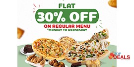 California Pizza Flat 30% Discount 
