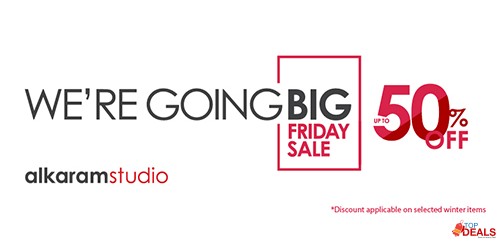 Alkaram studio Big Friday Sale Upto 50% Off 