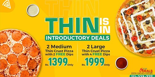 Caesar's Pizza Thin Intro Deal 1 For Rs.1399 