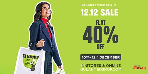 Gul Ahmed Ideas 12.12 Sale Flat 40% Off 
