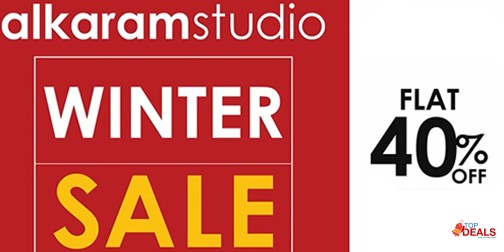 Alkaram studio Winter Sale Flat 40% Off 