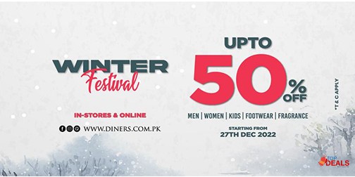 Diners Winter Festival Sale! UPTO 50% Off 