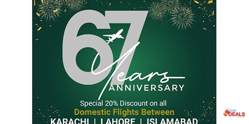 PIA 20% Anniversary Discount on Domestic Flights 