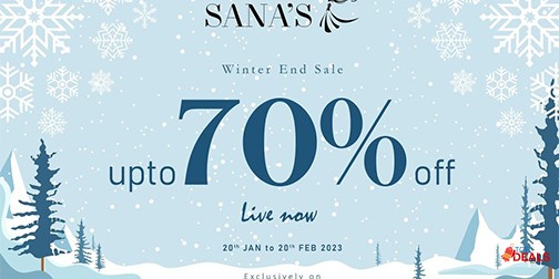 Sana's Winter End Sale Upto 70% Off 