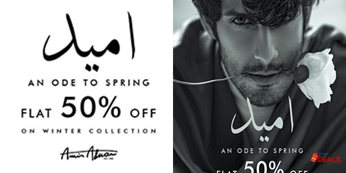 Amir Adnan Flat 50% Off on Winter Collection 