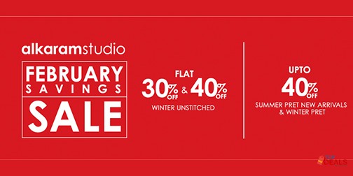 alkaram studio February Savings Sale Upto 40% Off 