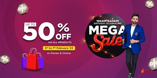 WB Stores Wasim Badami Birthday celebration sale upto 50% off 
