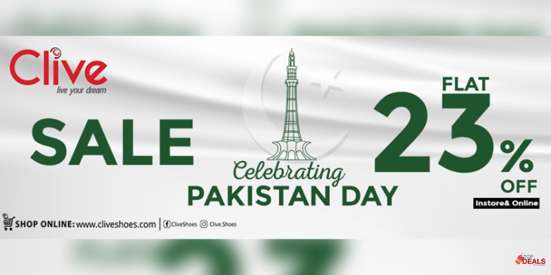 Clive Shoes Pakistan Day Sale Flat 23% Off 