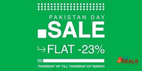 Breakout Pakistan Day Sale! Flat 23% 