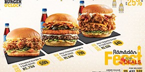 Burger O'Clock Ramadan Feast 1 For Rs.599 