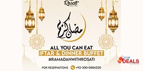 Rosati Bistro Iftar and Dinner Buffet for Adults Rs.2000 