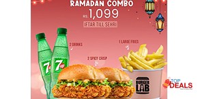 Burger Lab Ramadan Combo Iftar till Sehr Deal for 2 person just Rs. 1200 