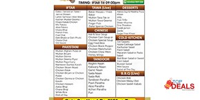 Ziafat Iftar Cum Dinner Buffet For Rs.2950 