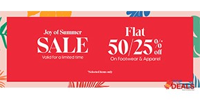 Hush Puppies Summer Sale! Flat 50% & 25% off 