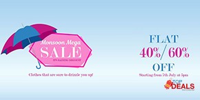 KrossKulture Monsoon Mega Sale Flat 40% & 60% off 