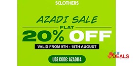 Sclothers Offers Azaadi Sale FLAT 20% off 
