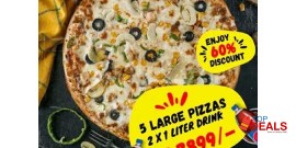 Day Night Pizza! Enjoy 60% Discount On Deal 14 For Rs.2899/- 
