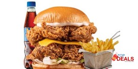 Lamosh Giga Byte with Fries & Drink For Rs.850/- 