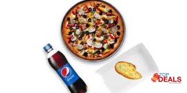 Pizza Plus Pakistan 1x Reg Pizza, 1x Pcs Cheese Garlic Bread, 1x Drink 345ML Feast Plus Deal For Rs.800/- 